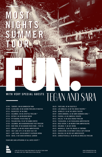 Presale Tickets: fun. with Tegan and Sara at Greek Theatre