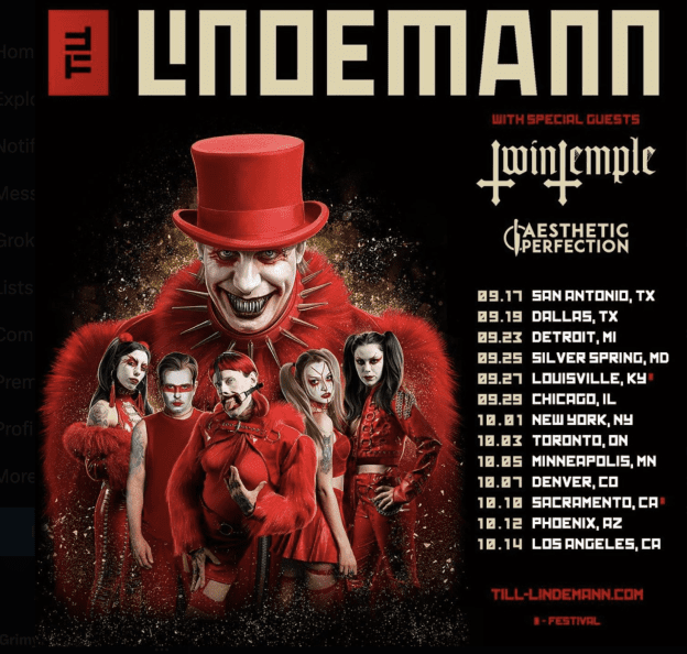 Till Lindemann 2024 tour poster
